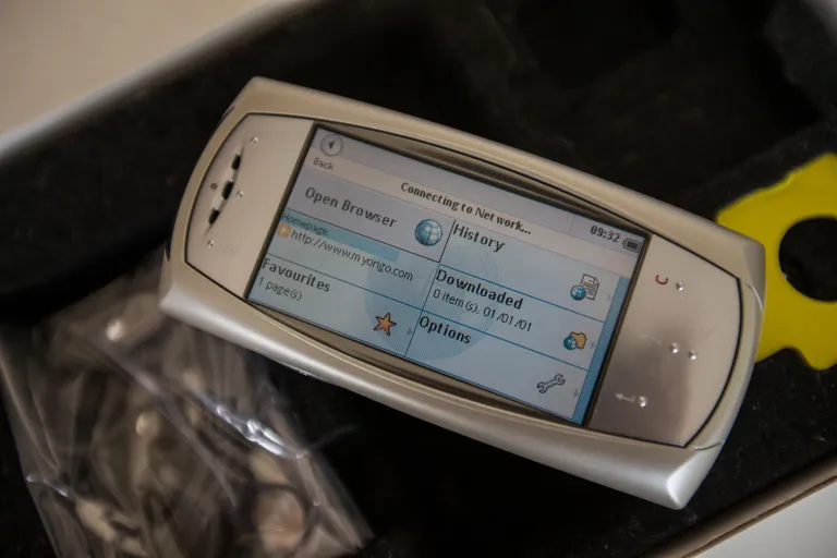 Esimene nutitelefon MyDevice, mida Väänänen kasutas kuni hilise ajani, enne kui selle iPhone'i vastu välja vahetas.