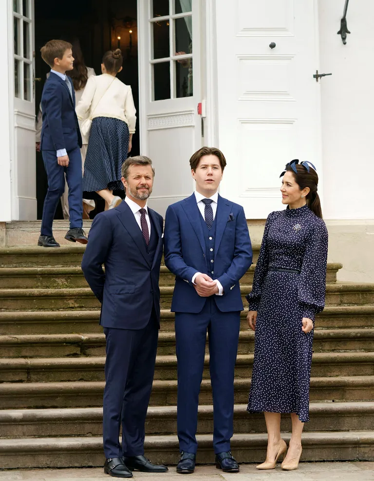 Taani kroonprints Frederik, tema poeg prints Chrsitian ja abikaaasa printsess Mary. Keld Navntoft/Ritzau Scanpix/via REUTERS ATTENTION EDITORS - THIS IMAGE WAS PROVIDED BY A THIRD PARTY. DENMARK OUT. NO COMMERCIAL OR EDITORIAL SALES IN DENMARK. FOTO: Ritzau Scanpix