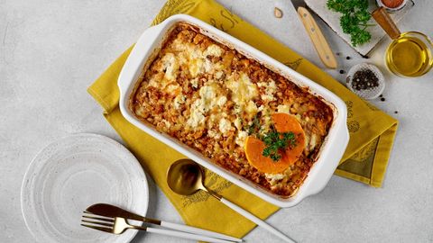 Ahjus küpsenud lasanje, aga väikese vimkaga