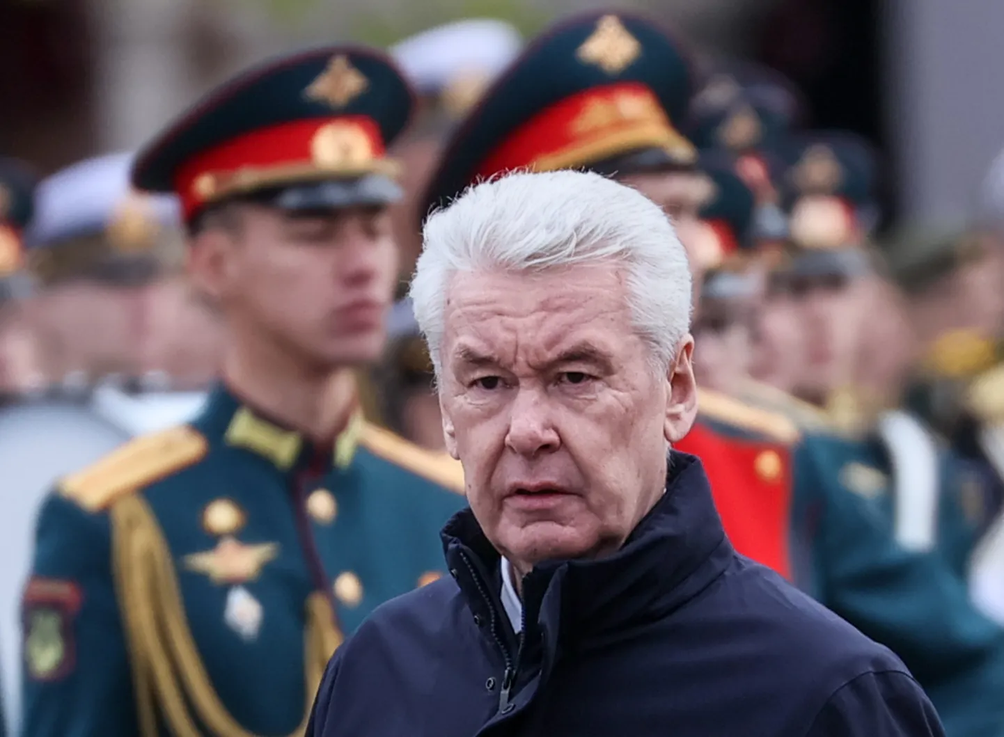 Мэр Москвы Сергей Собянин на Красной площади во время парада, 9 мая 2022 года