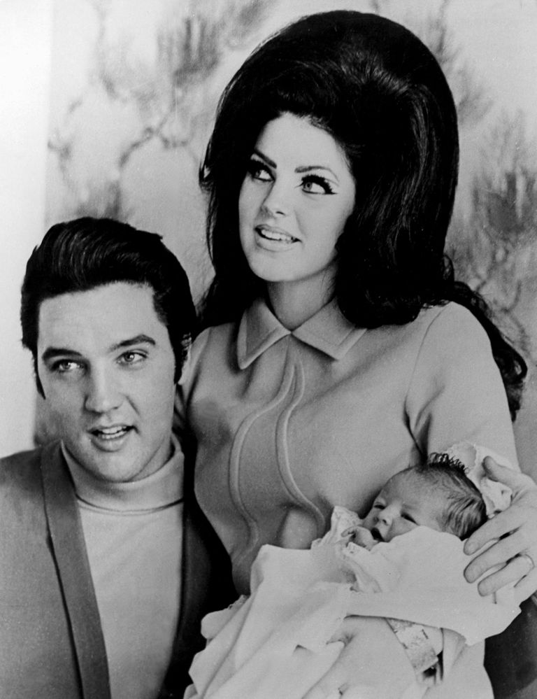 Elvis, Priscilla ja nende tütar Lisa Marie Presley 1968