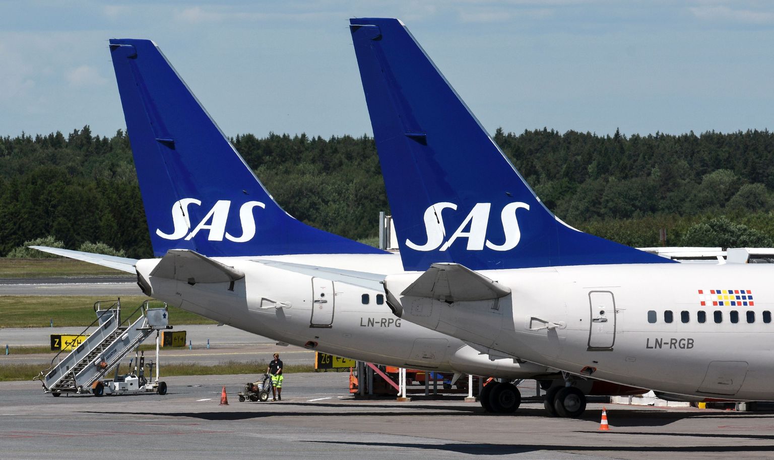 SASi lennukid Arlanda lennuväljal.