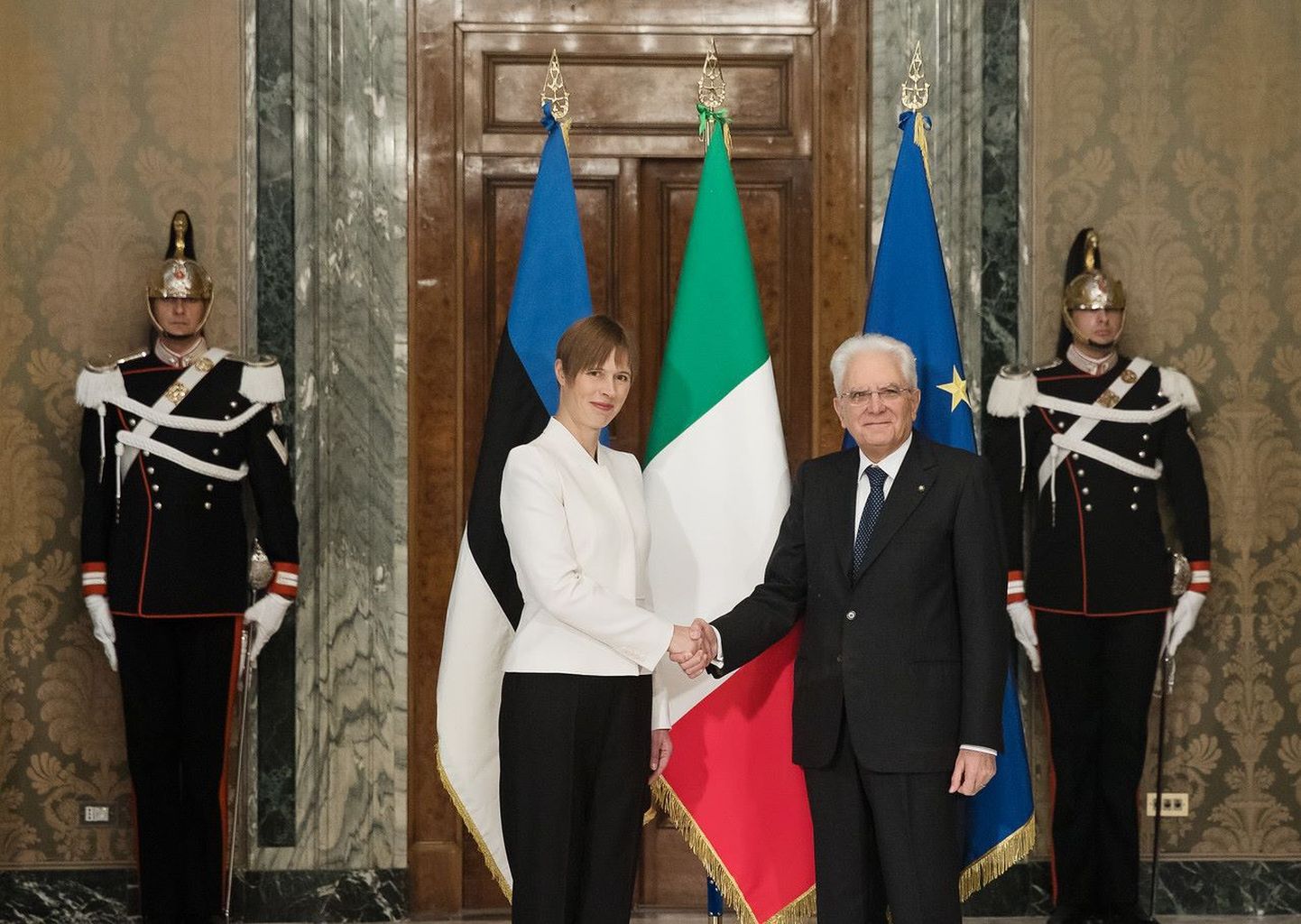 President Kersti Kaljulaid kohtus täna Roomas Itaalia presidendi Sergio Mattarellaga.