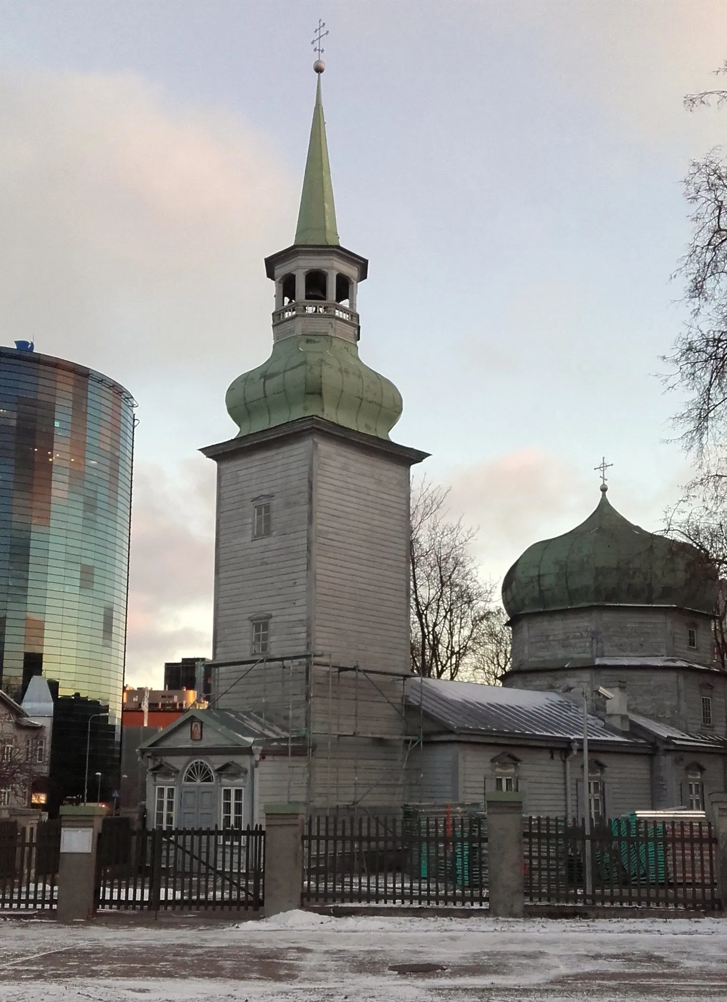 Ремонт в Казанской церкви.