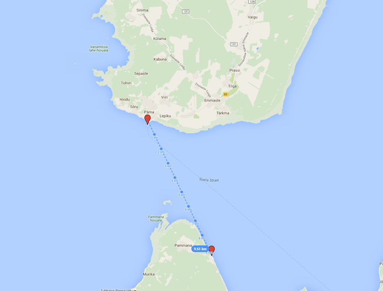 Köievedu toimub kahe sadama vahel. Foto: kuvatõmmis / Google Maps.