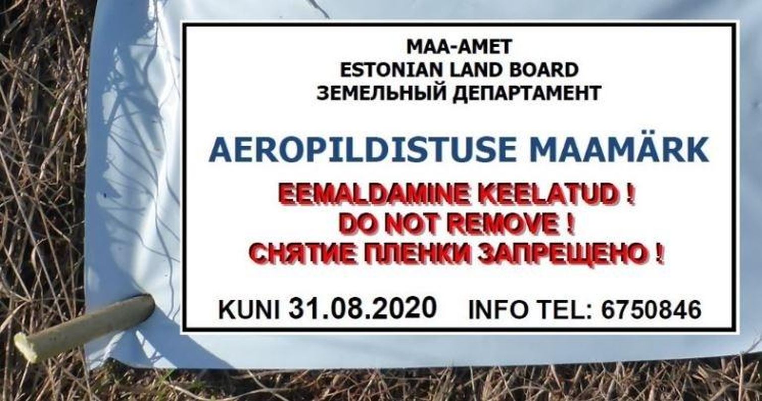 Maastikule paigaldatakse ajutiselt maamärgised.