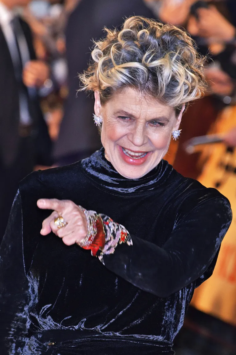 Linda Hamilton 6. novembril 2019 Tokyos «Terminaator: Sünge saatus» esitlusel