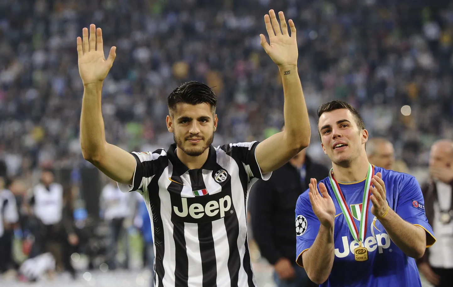 Alvaro Morata (vasakul).