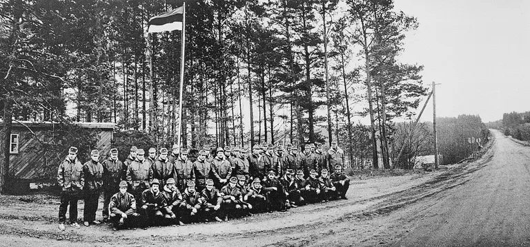 Piirivalvurid Põlvamaal piiri kaitsel 2. aprillil 1991. aastal