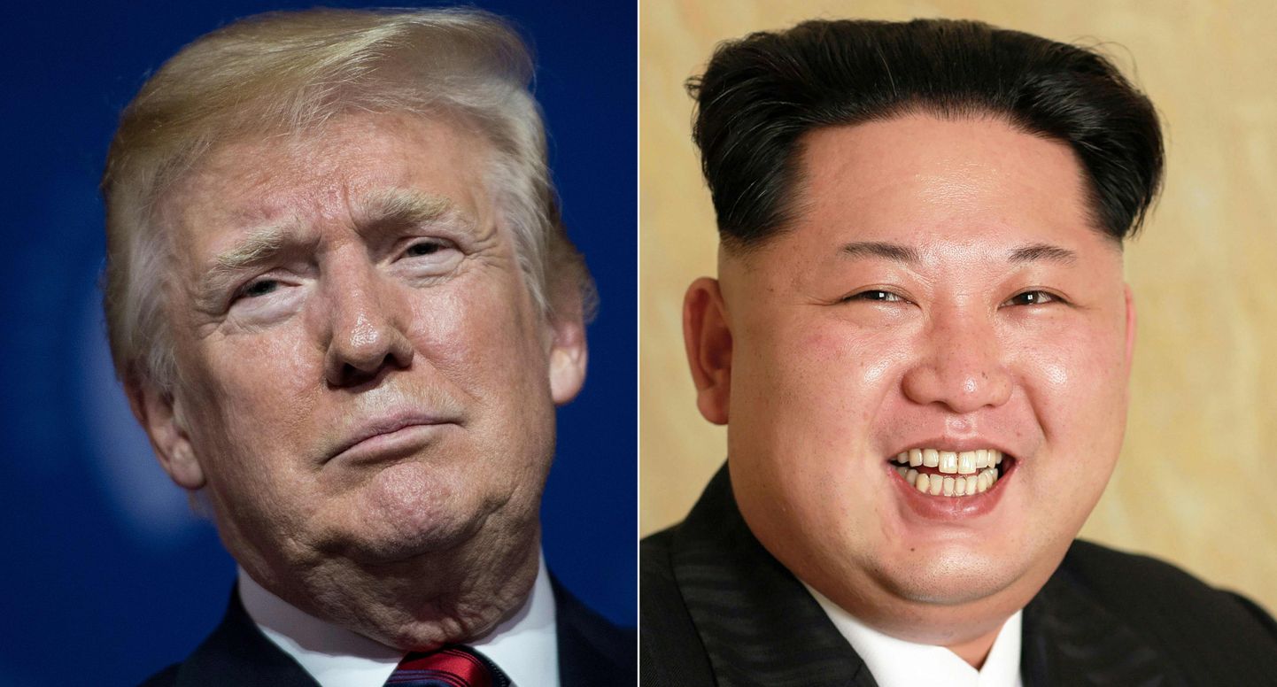 Kollaaž Donald Trumpist ja Kim Jong-unist.
