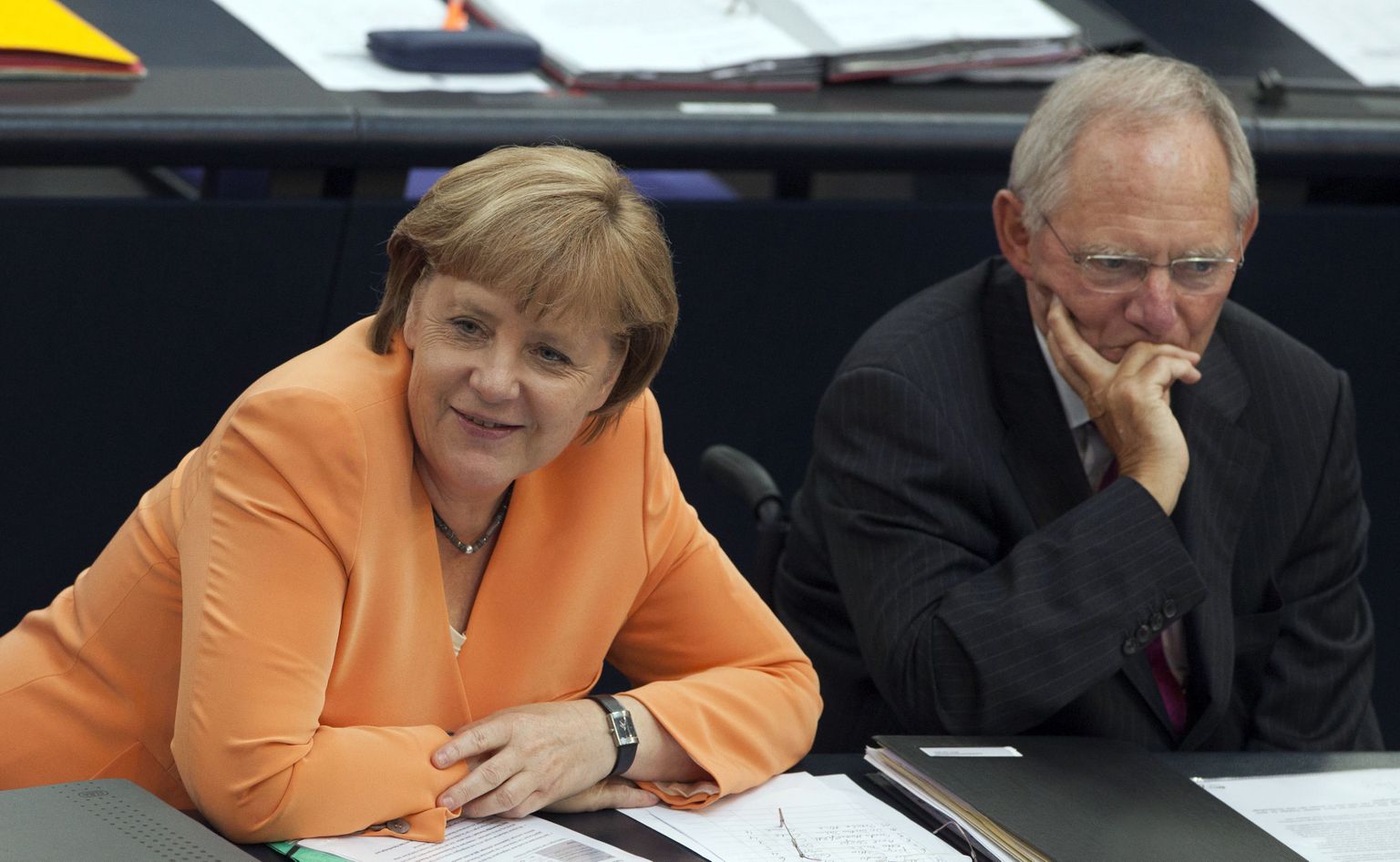 Saksamaa kantsler Angela Merkel ja rahandusminister Wolfgang Schäuble.