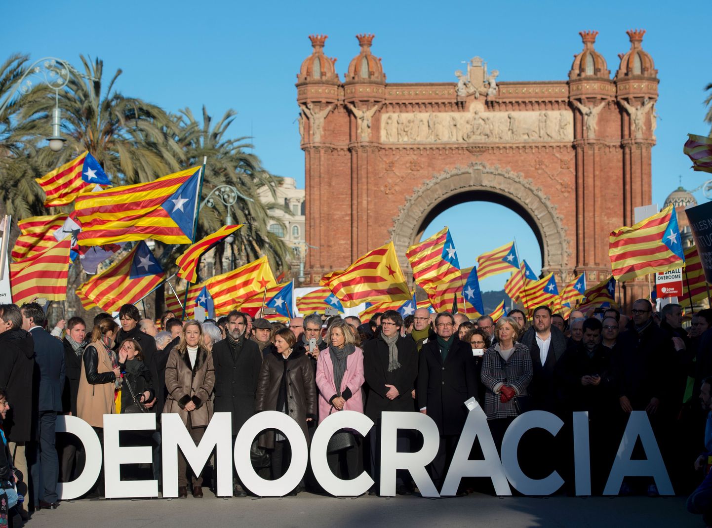 Kataloonia iseseisvuse toetajad möödunud nädalal Barcelonas.