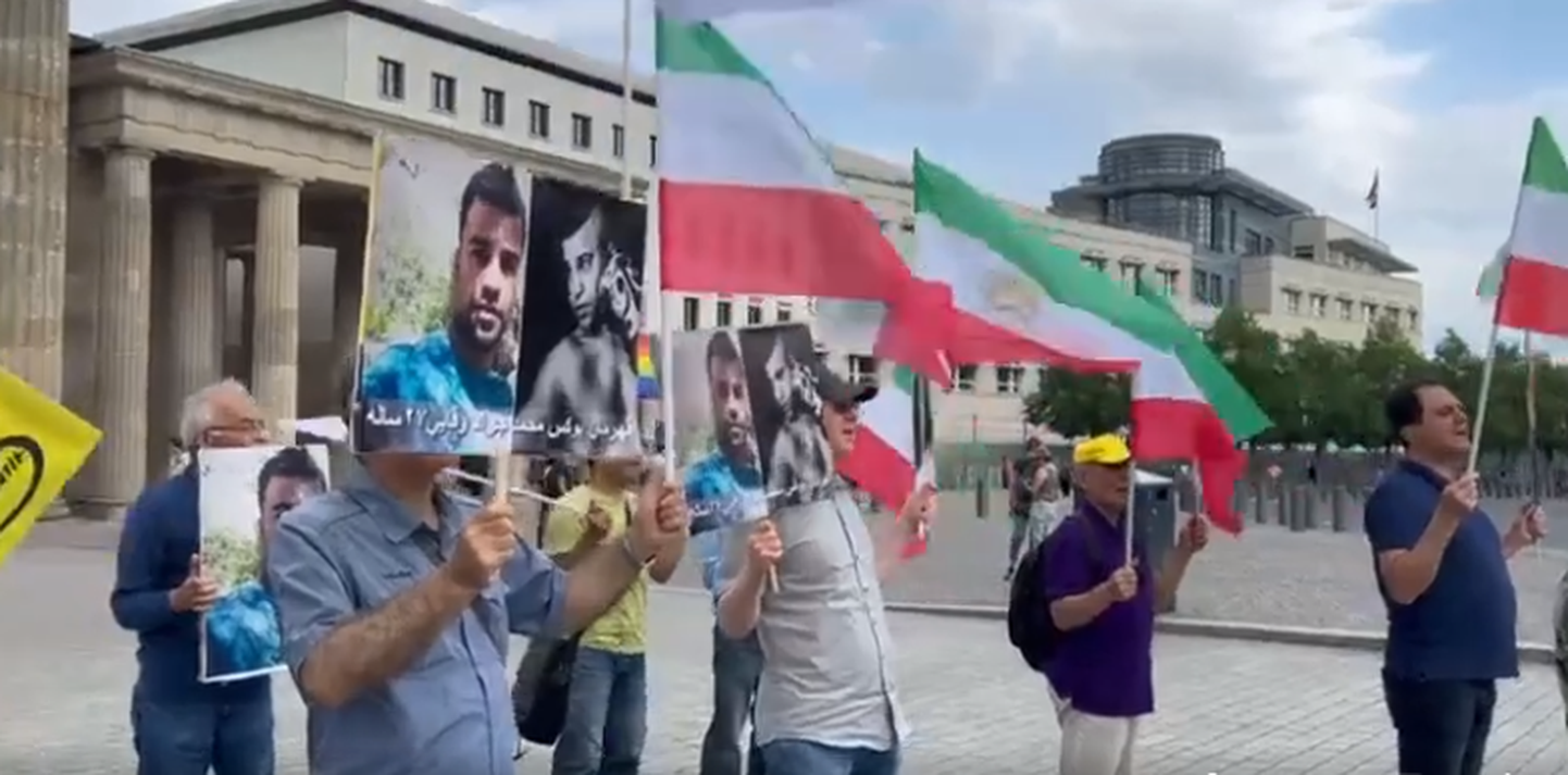 Berliinis 19. juulil toimunud meeleavaldus, kus palutakse rahvusvahelisel kogukonnal Iraani poksija surmanuhtluse täideviimist takistada