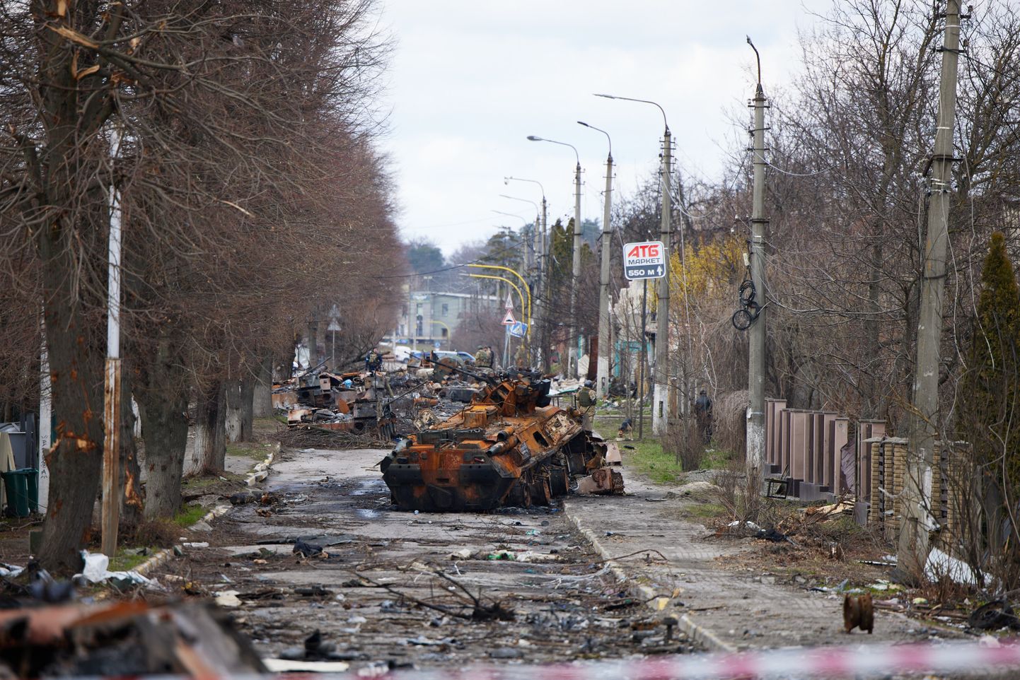 Venemaa purustatud soomukid Butšas.