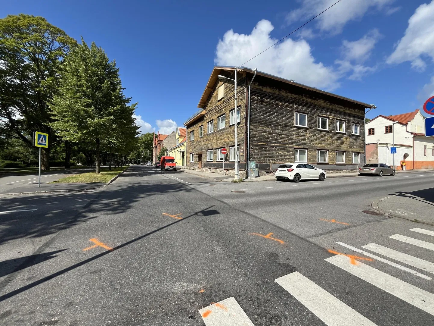 Kella 11 paiku andis hommikusest sündmusest aimu vaid teele märgitud skeem juhtunust.