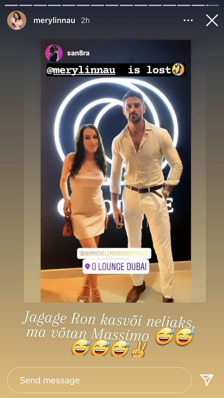 Merylin Nau ja erootilise draama staar Michele Morrone kohtusid Dubais.