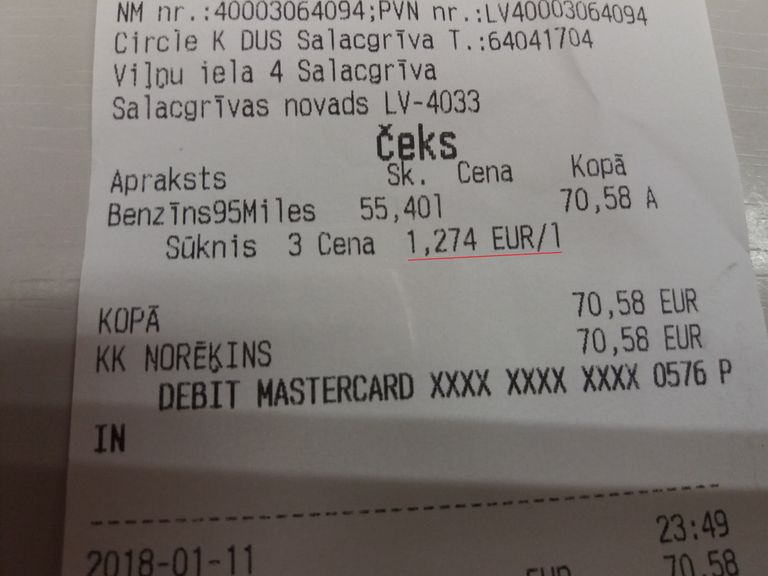 В Салацгриве топливо было дороже, чем в Эстонии.