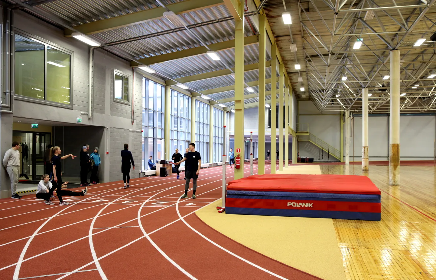 Murjāņu sporta ģimnāzijas rekonstruētā sporta halle.