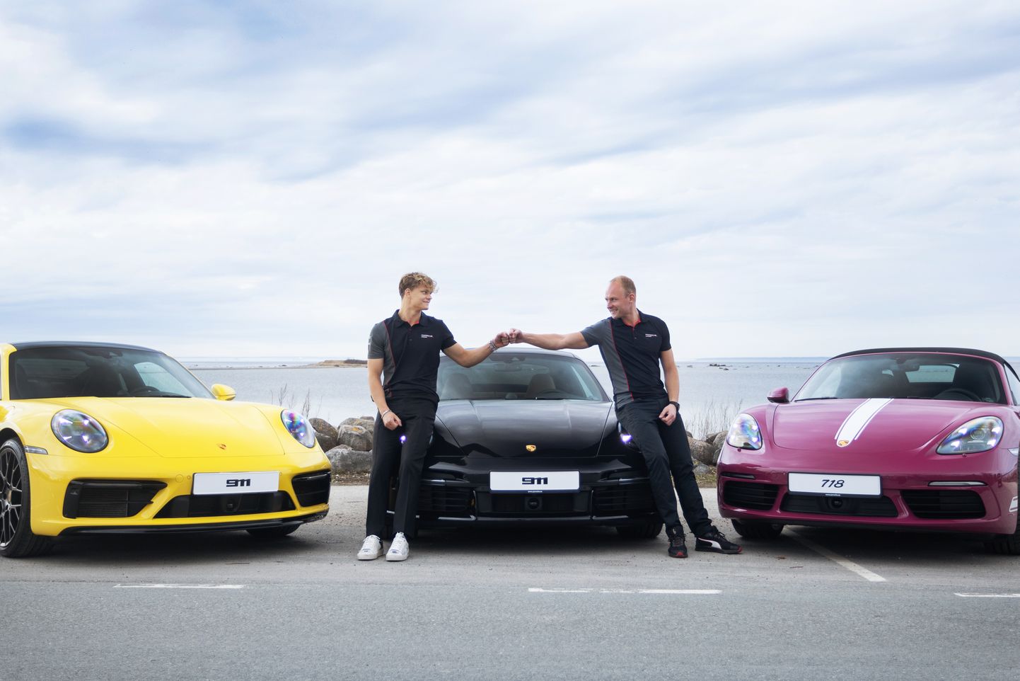 Paul Aron (vasakul) alustas Porschega koostööd.