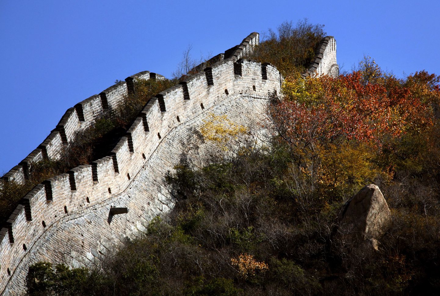 Sügisvärvides Suur Hiina müür