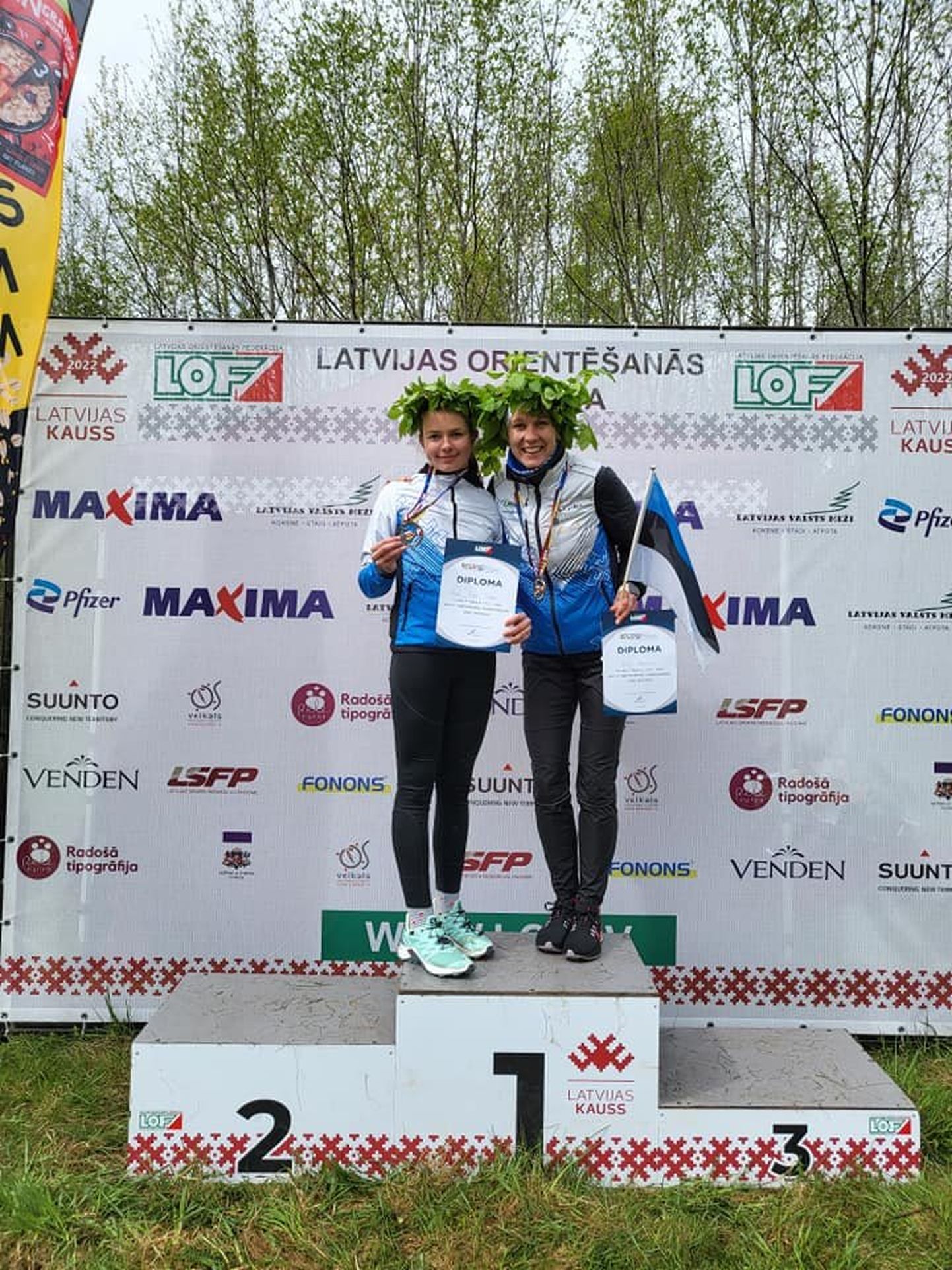 Anett Liisa Parts ja Evely Kaasiku võisid uhkelt Balti meistrivõistlustel pjedestaalile tõusta.