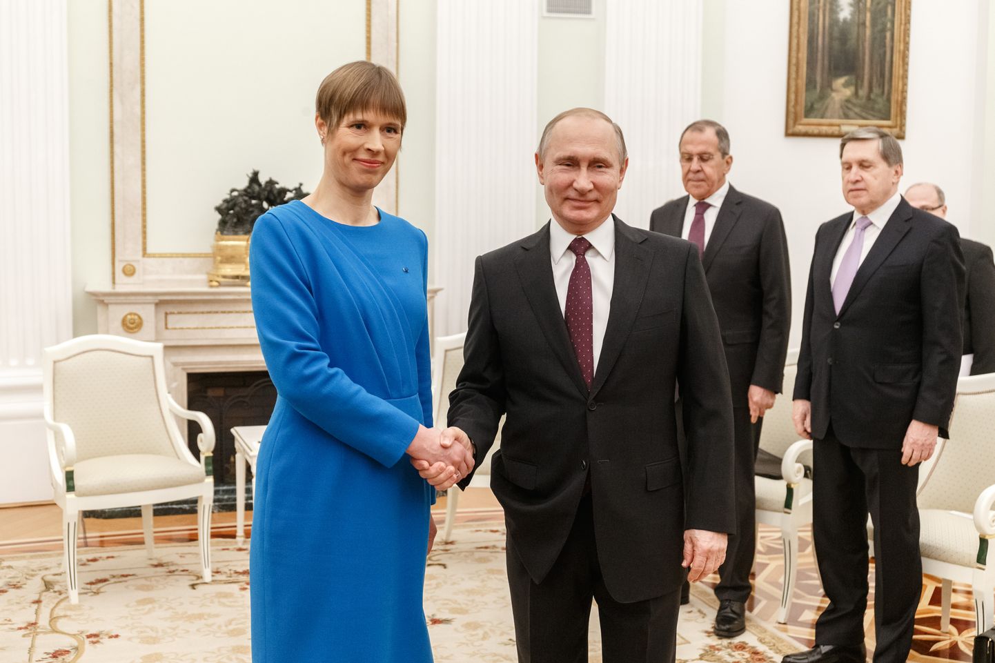 Kersti Kaljulaid kohtus Vladimir Putiniga Moskvas tänavu 18. aprillil.