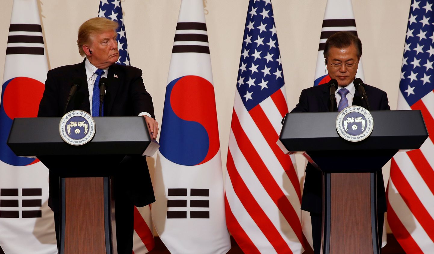 USA president Donald Trump ja Lõuna-Korea riigipea Moon Jae-in.
