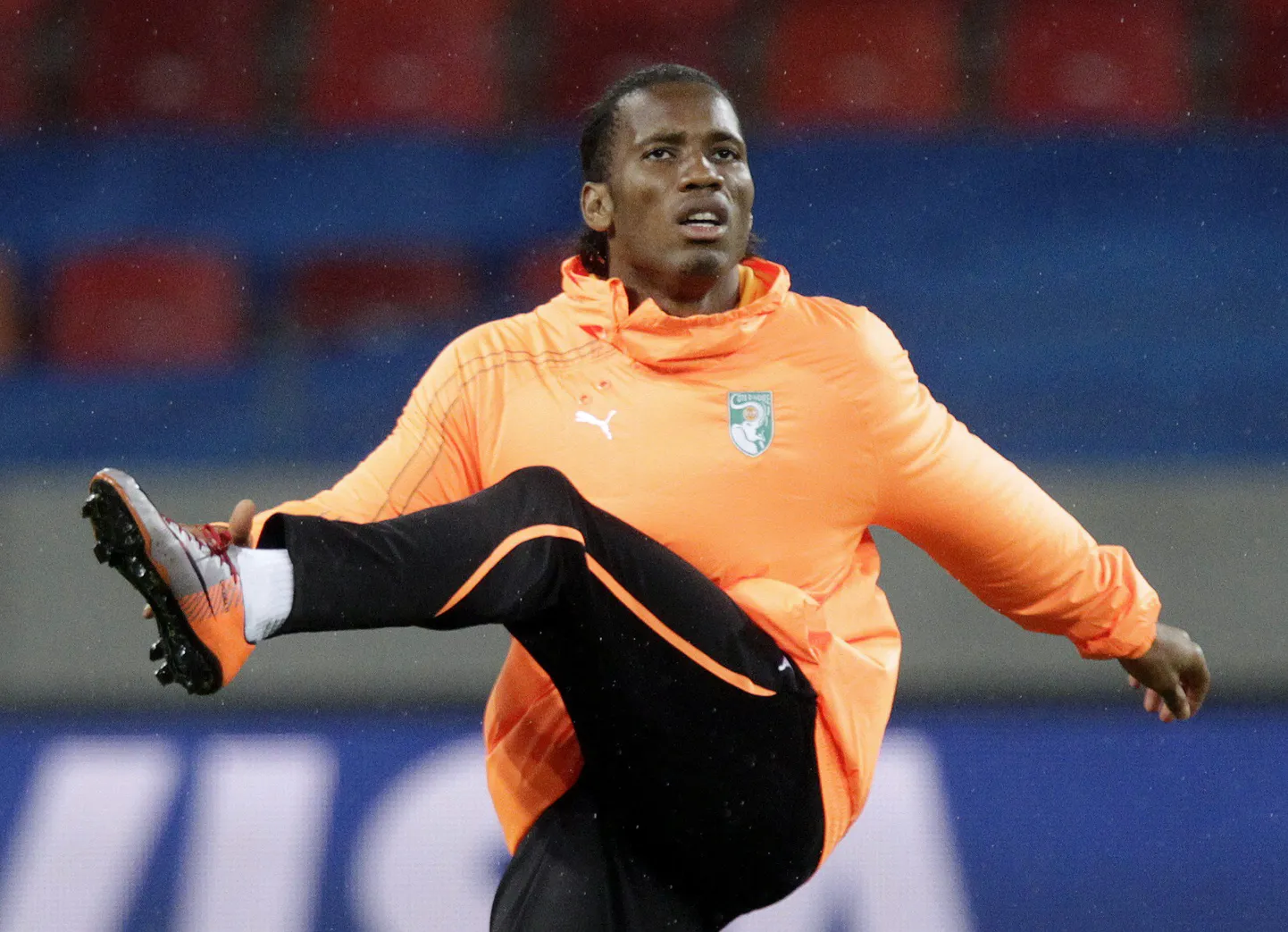 Didier Drogba eilsel treeningul