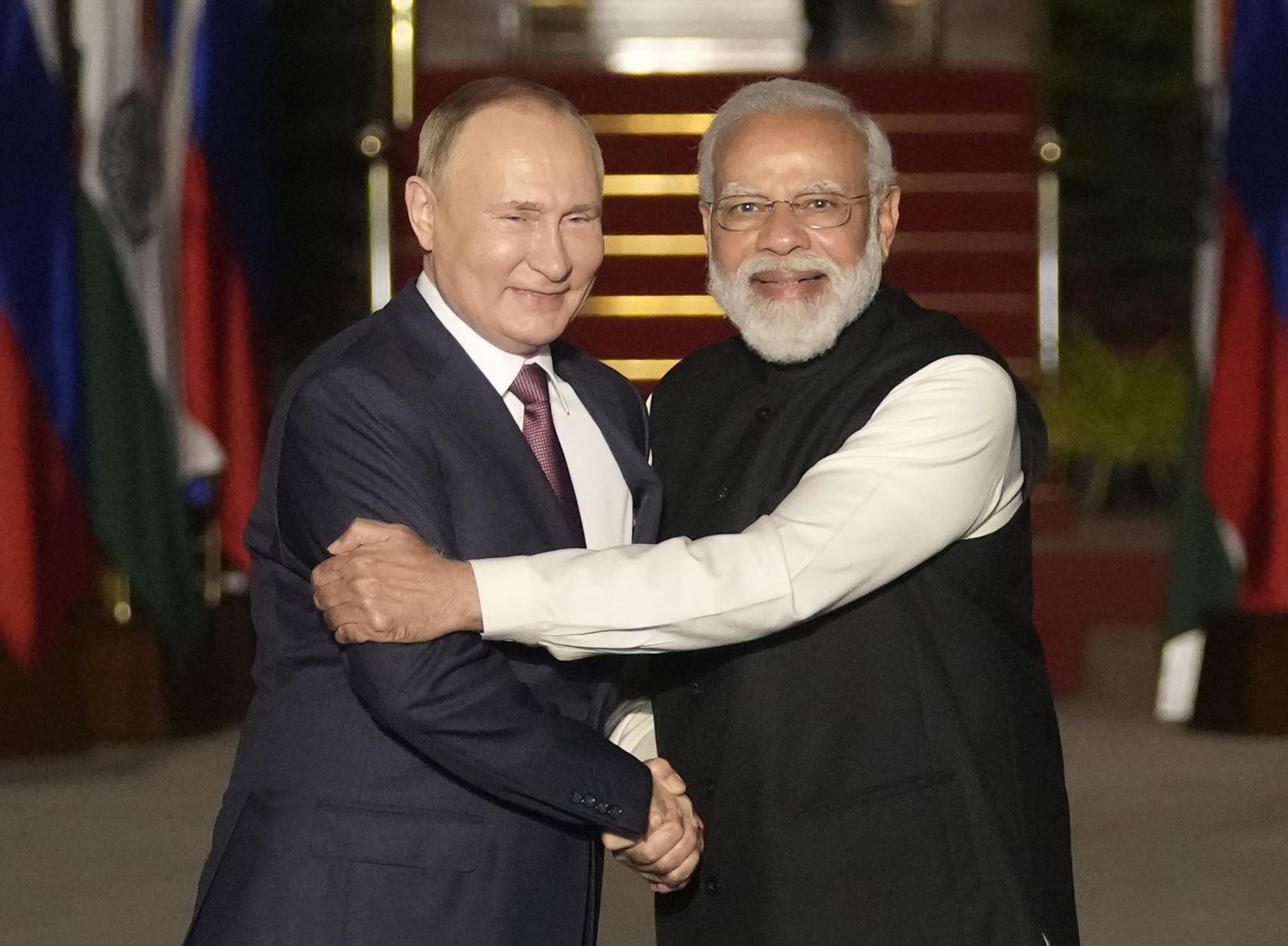 Venemaa president Vladimir Putin ja India peaminister Narendra Modi eelmisel aastal.