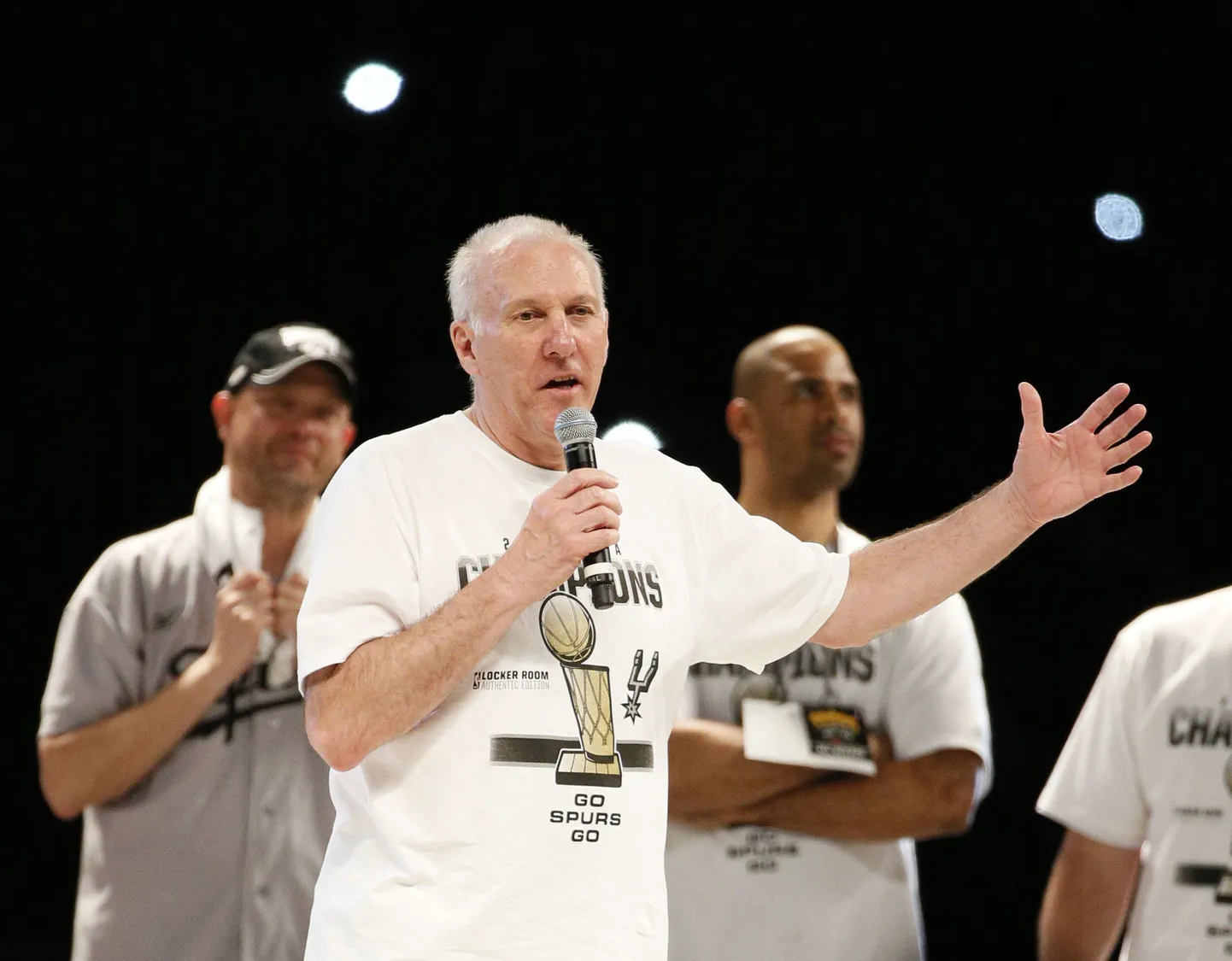 San Antonio Spursi peatreener Gregg Popovich.