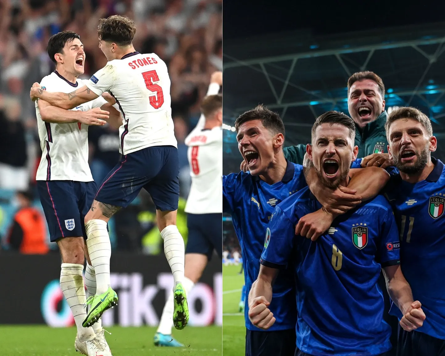 Anglijas un Itālijas izlašu futbolisti