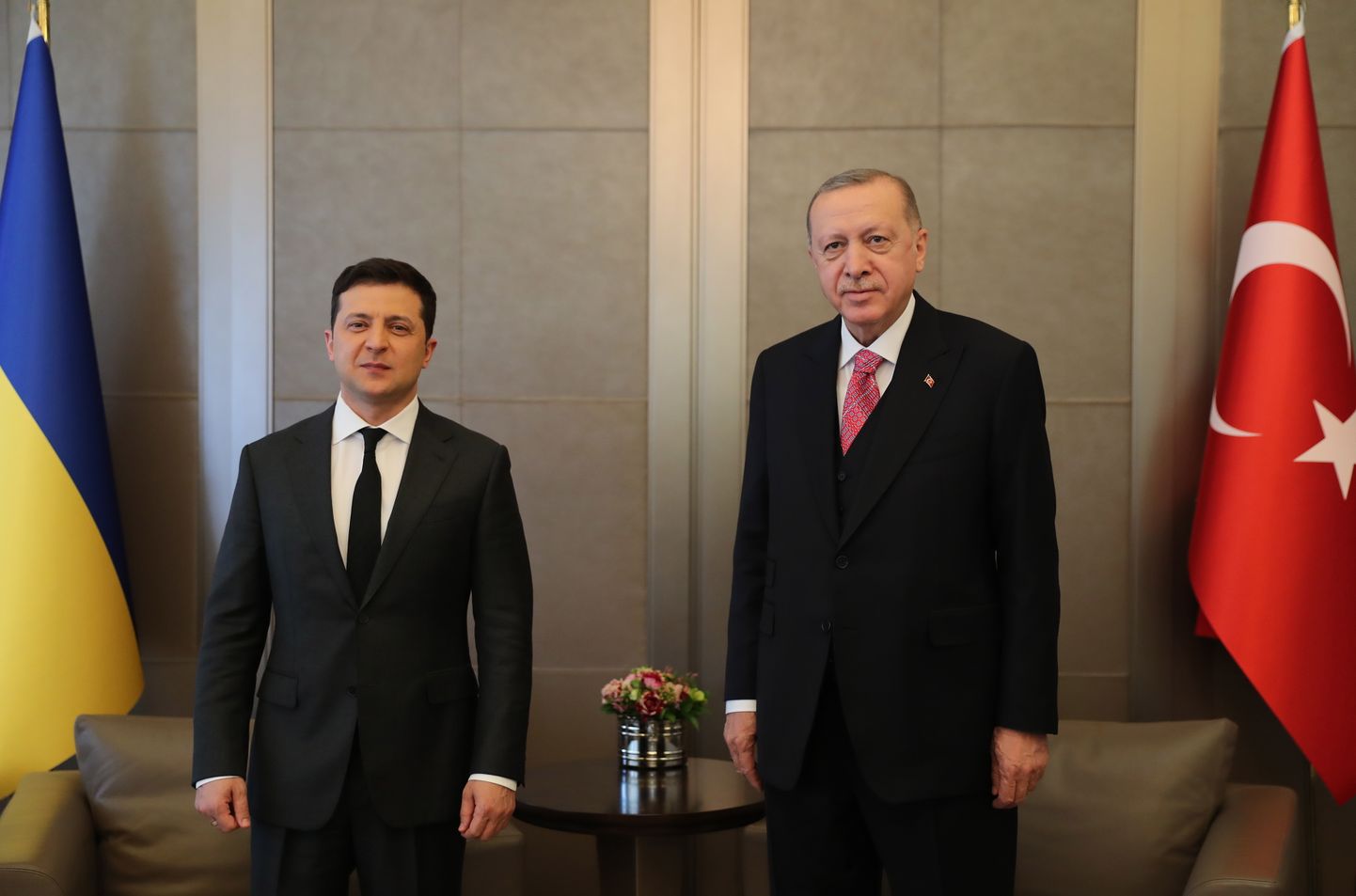 Volodimirs Zelenskis un Redžeps Tajips Erdogans.