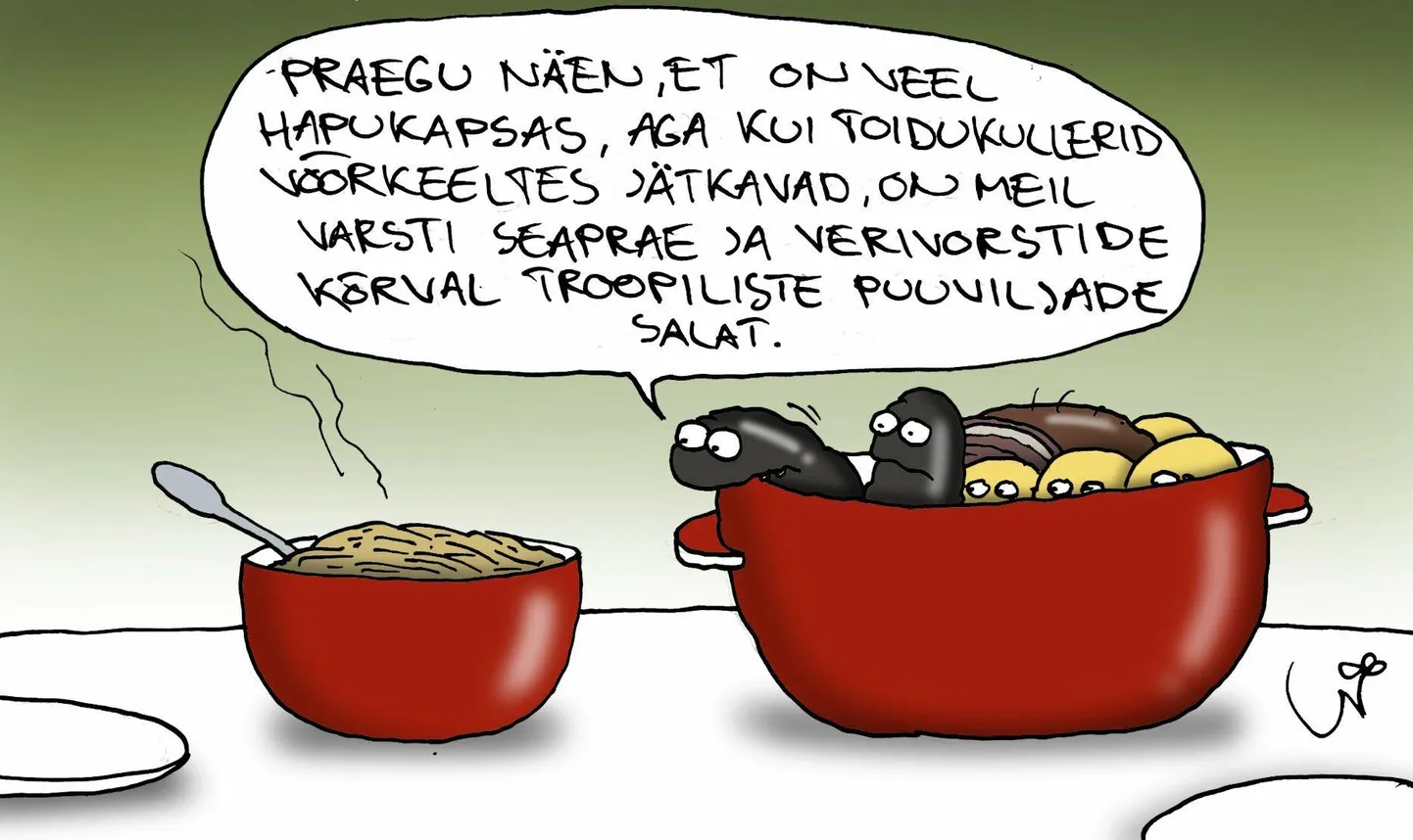 Urmas Nemvalts joonistab. FOTO: Urmas Nemvalts