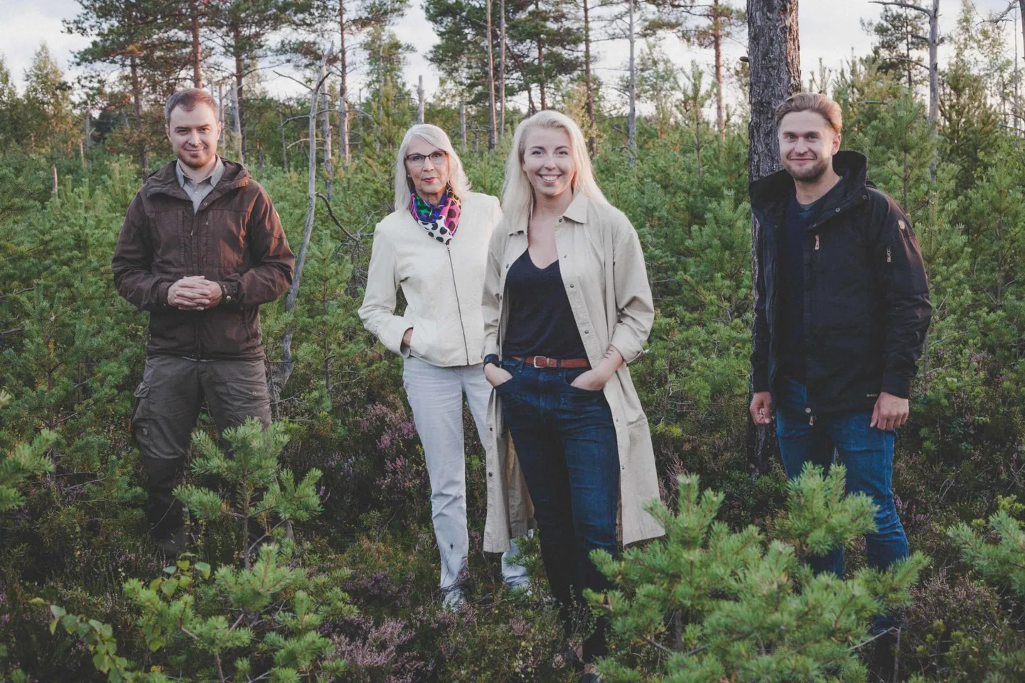 Vasakult paremale "Osooni" saatejuht Kristo Elias, toimetaja Õie Arusoo, režissöör Keiti Väliste ja saatejuht Sander Loite.
