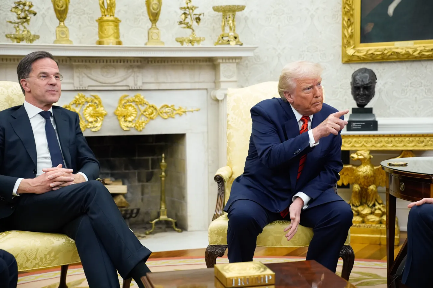Mark Rutte ja Donald Trump Valges Majas.