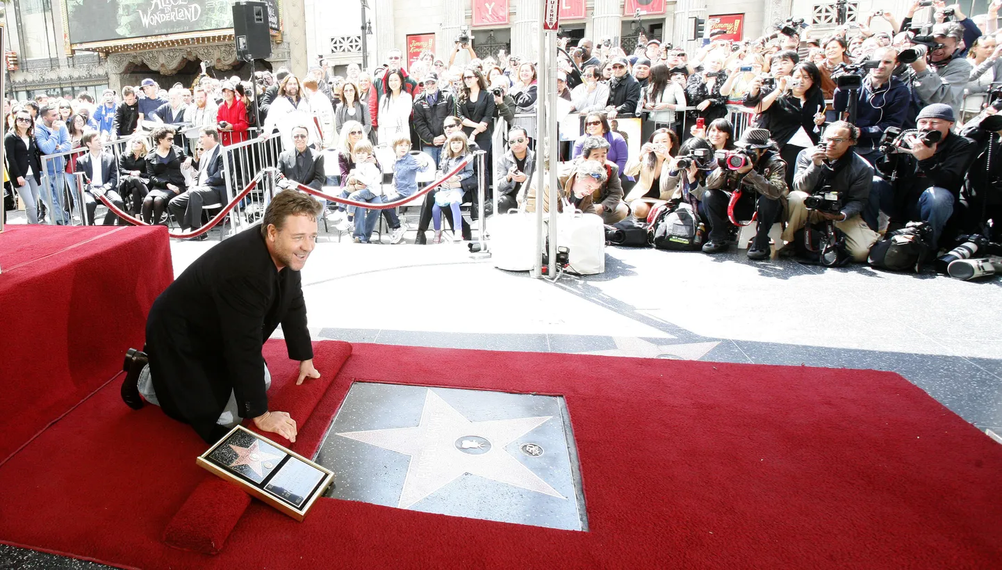 Russell Crowe tähe avamistseremoonial