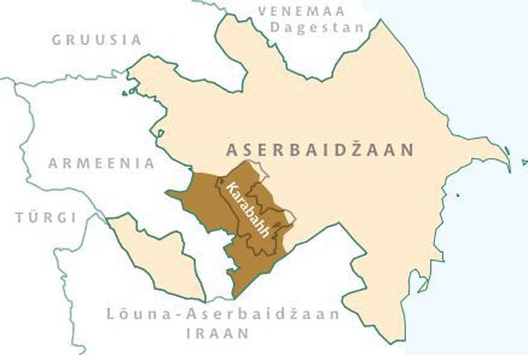 Aserbaidžaani ja Karabahhi kaart