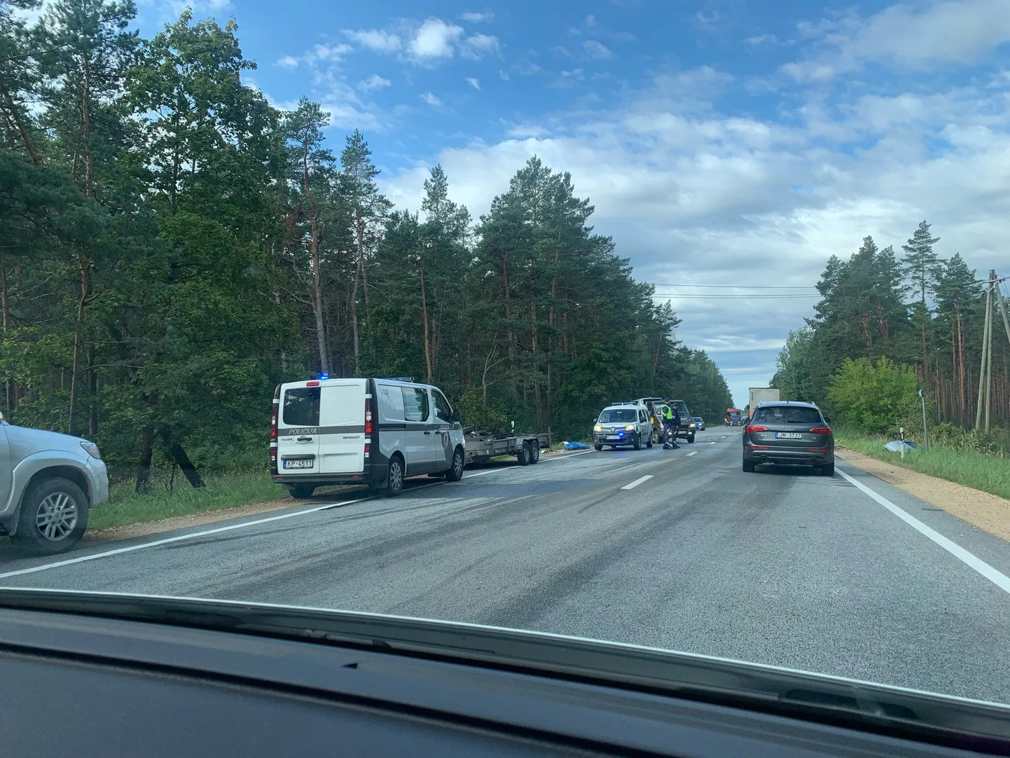 Avārija uz Ventspils šosejas 27. kilometrā.