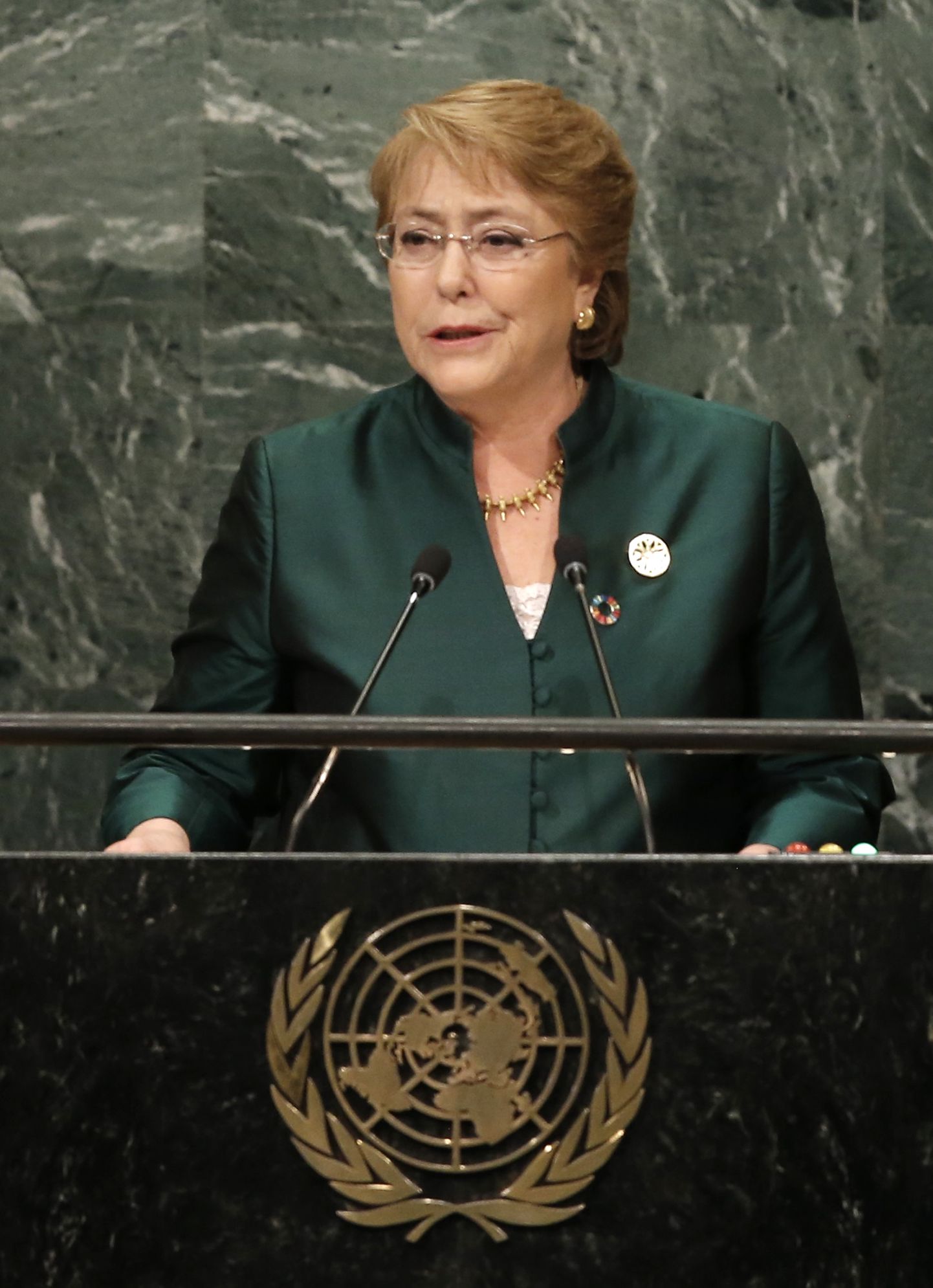 Michelle Bachelet ÜRO Peaassamblees New Yorgis.