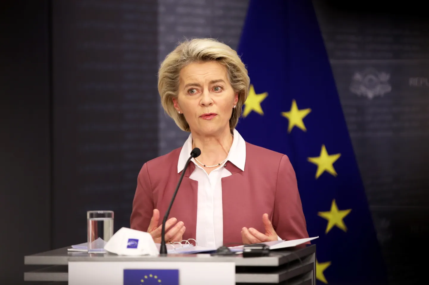 Eiropas Komisijas priekšsēdētāja Urzula fon der Leiena.