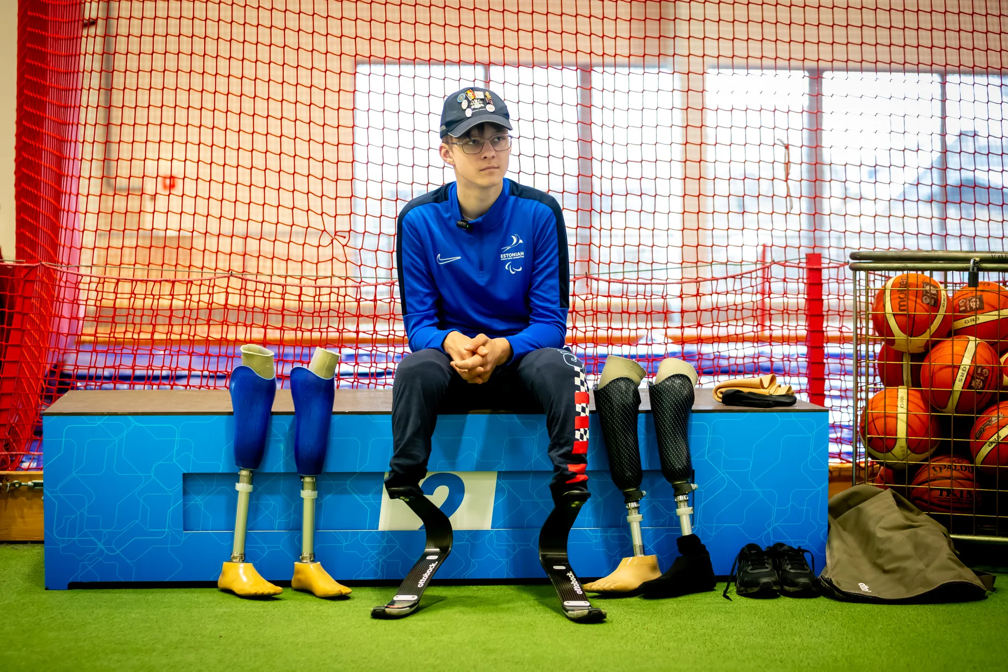 OSKAR KOBINIL on koguni kolm paari proteese: ujumiseks ja saunaskäiguks, jooksmiseks ning kõndimiseks.