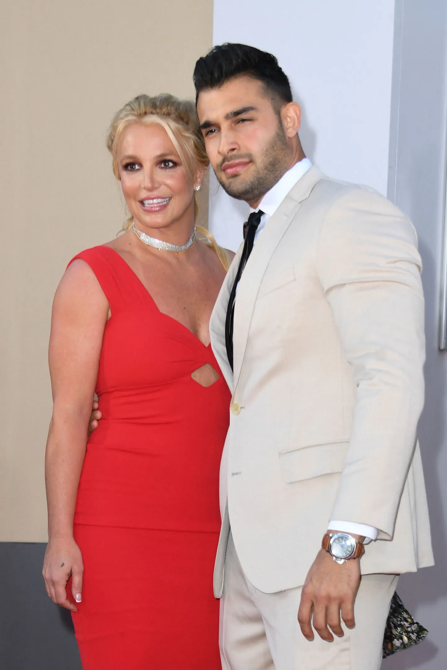 Britney Spears oma kihlatu Sam Asghariga.