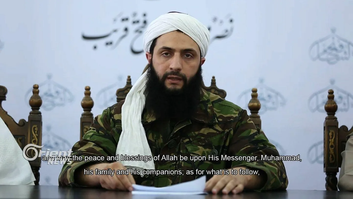 Hay’at Tahrir al-Shami liider Abu Mohammed al-Jolani aastal 2016 Jabhat al-Nusra Süüria haru esindajana sõna võtmas.