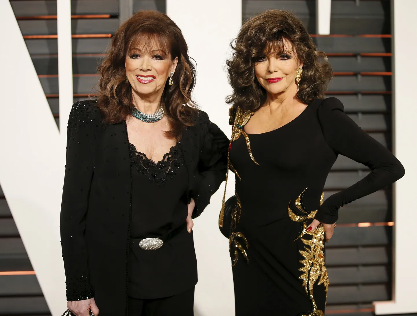 Näitleja Joan Collins ja kirjanik Jackie Collins