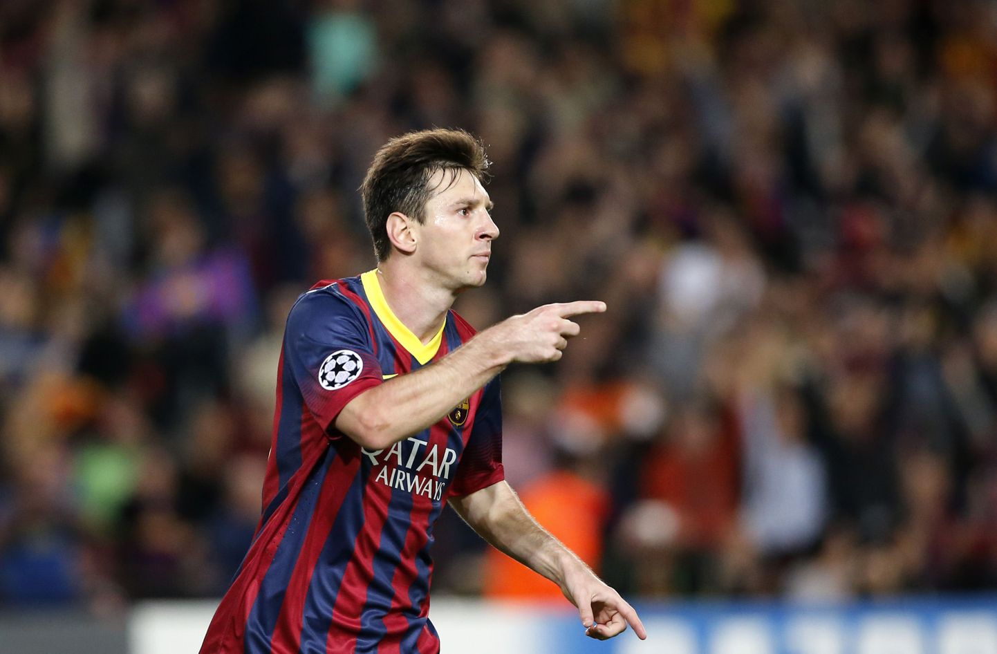 Lionel Messi väravat tähistamas.