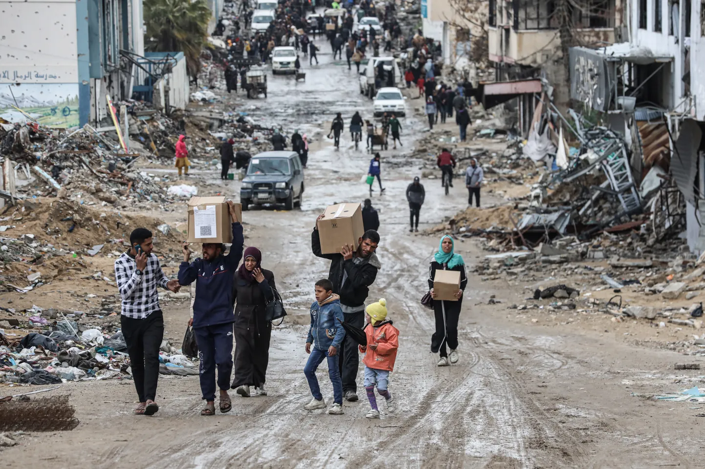 Palestiinlased Gaza linnas.