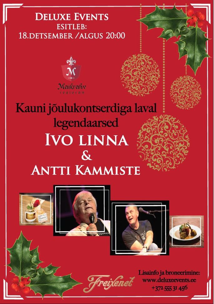 Ivo Linna ja Antti Kammiste kaunis jõulukontsert!