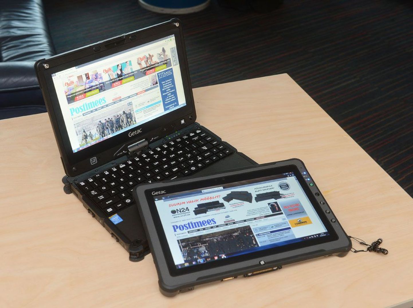 Getaci tugevad riistad: tahvelarvuti ja sülearvuti.