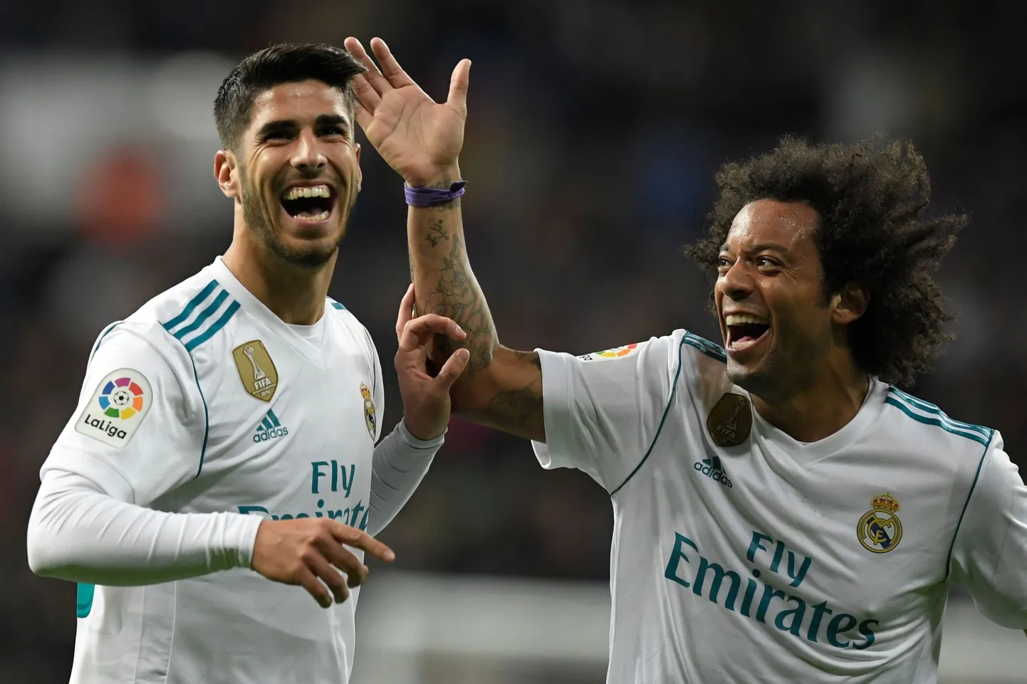 Marco Asensio tähistab Marceloga