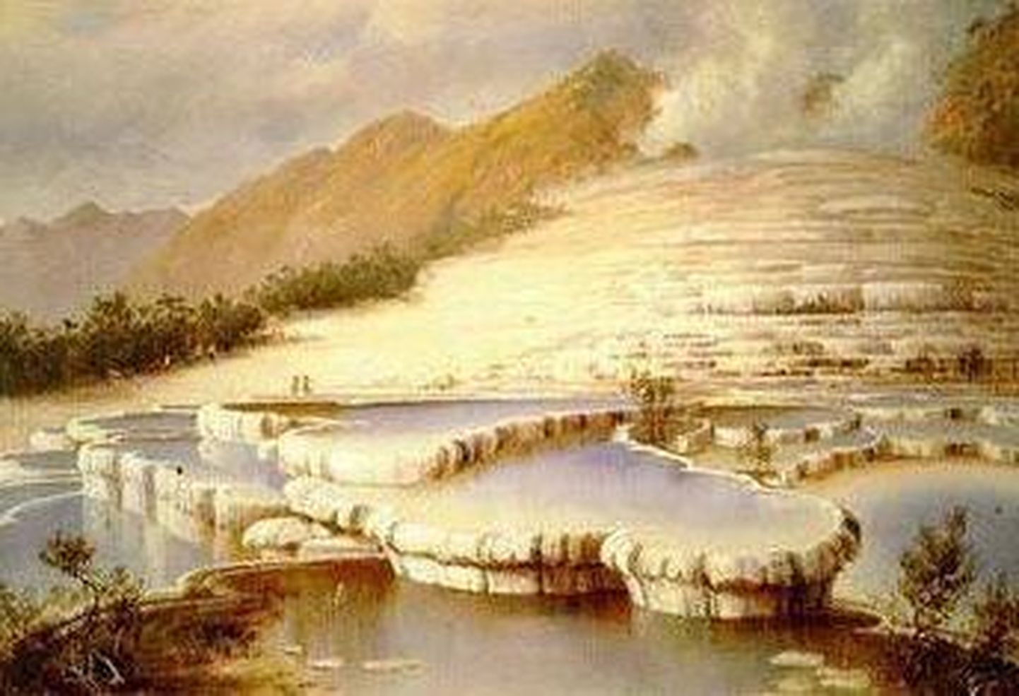 19. sajandi maal Uus-Meremaa mineraalipaljanditest ehk niinimetatud White Terraces